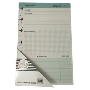 The Happy Planner Project & Goals Multicolor Note Paper 40 Sheets